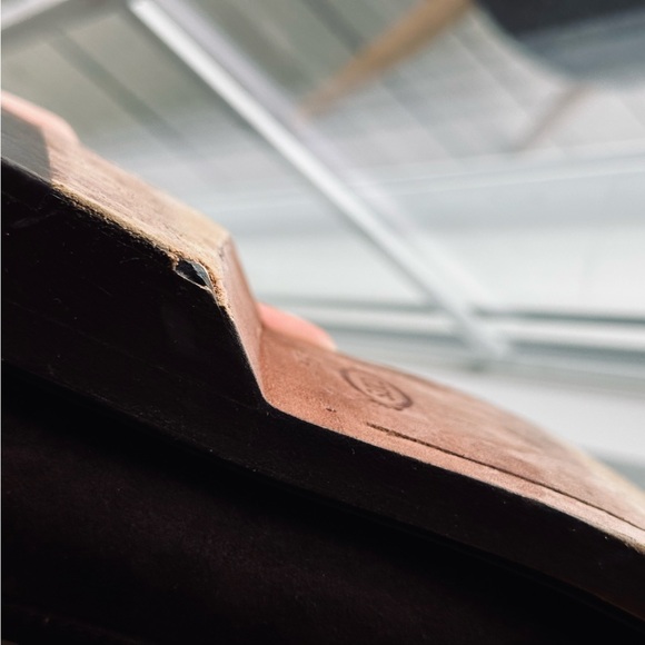 ✌️OUT✌️TOD'S Driving Shoes Brown Suede Leather Men’s 9.5 Loafers Square Toe - Picture 6 of 13